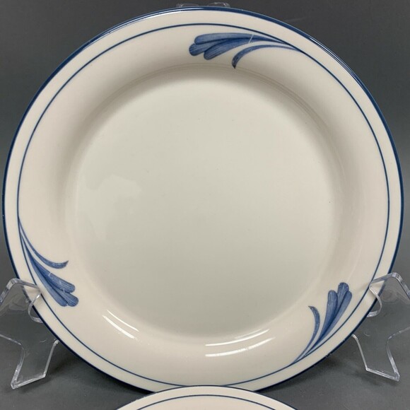 Lenox Chinastone Brushstrokes For the Blue Patterns Salad Saucer Plates Lot of 2 - Picture 2 of 7